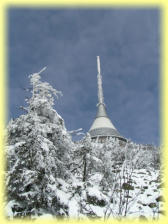 Der Jested bei Liberec (CZ) mit seinem markanten Turm